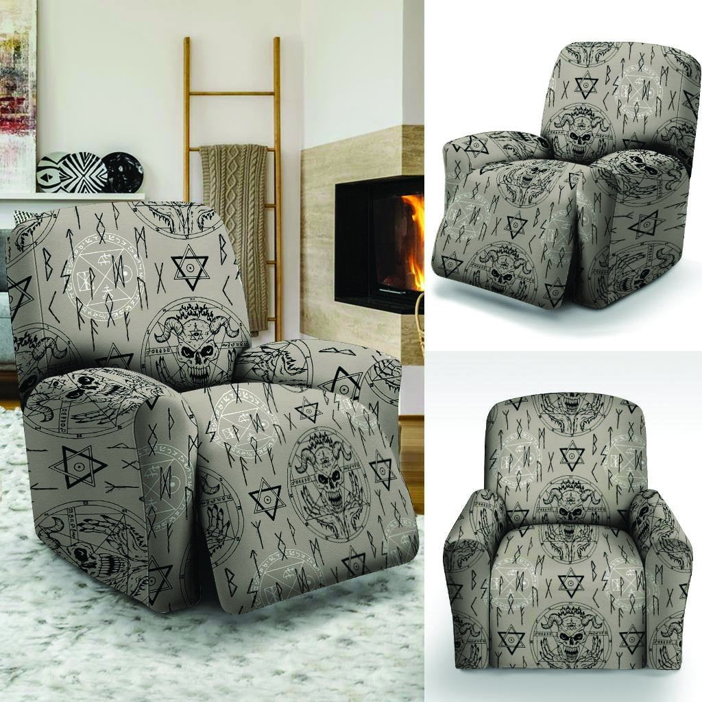 Satanic Devil Gothic Witch Recliner Cover-grizzshop