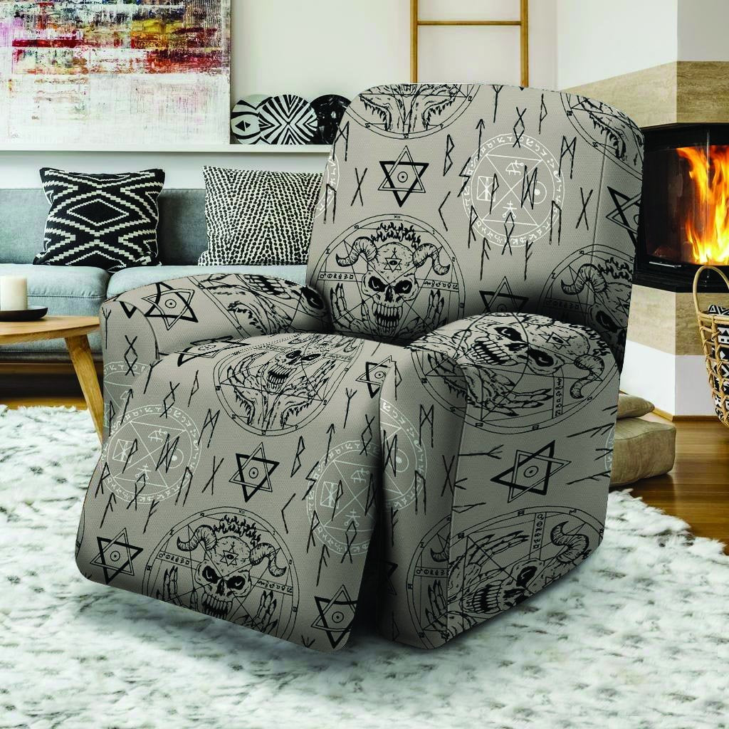 Satanic Devil Gothic Witch Recliner Cover-grizzshop