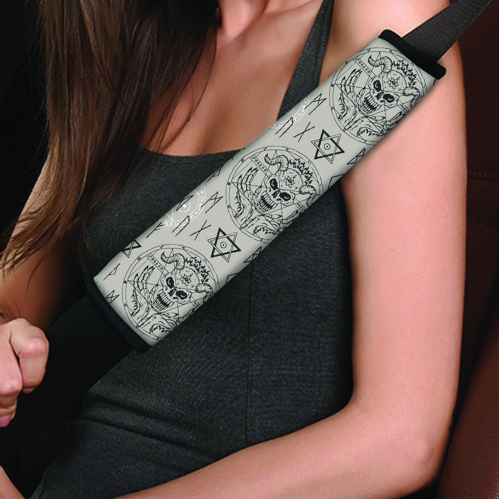 Satanic Devil Gothic Witch Seat Belt Cover-grizzshop