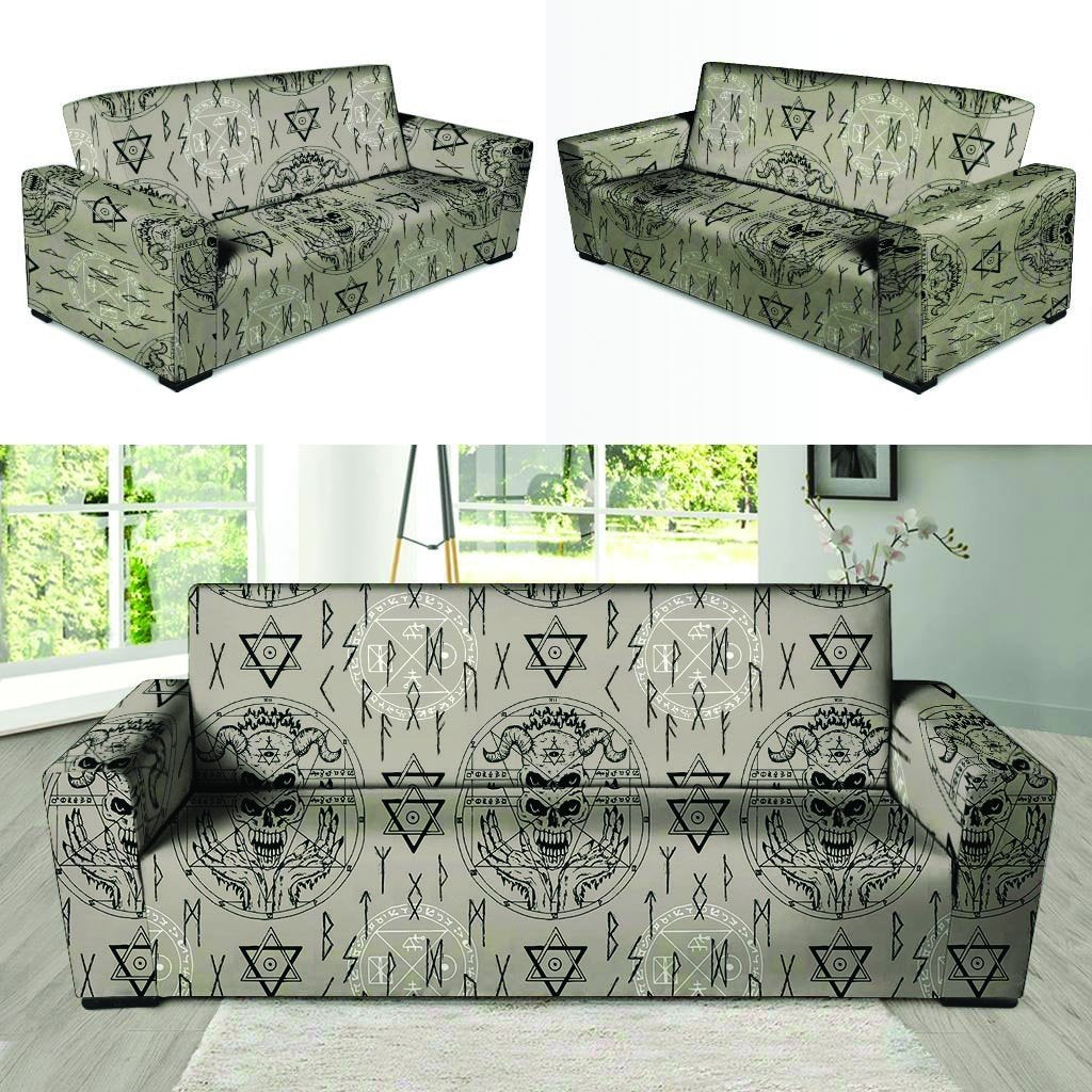 Satanic Devil Gothic Witch Sofa Cover-grizzshop