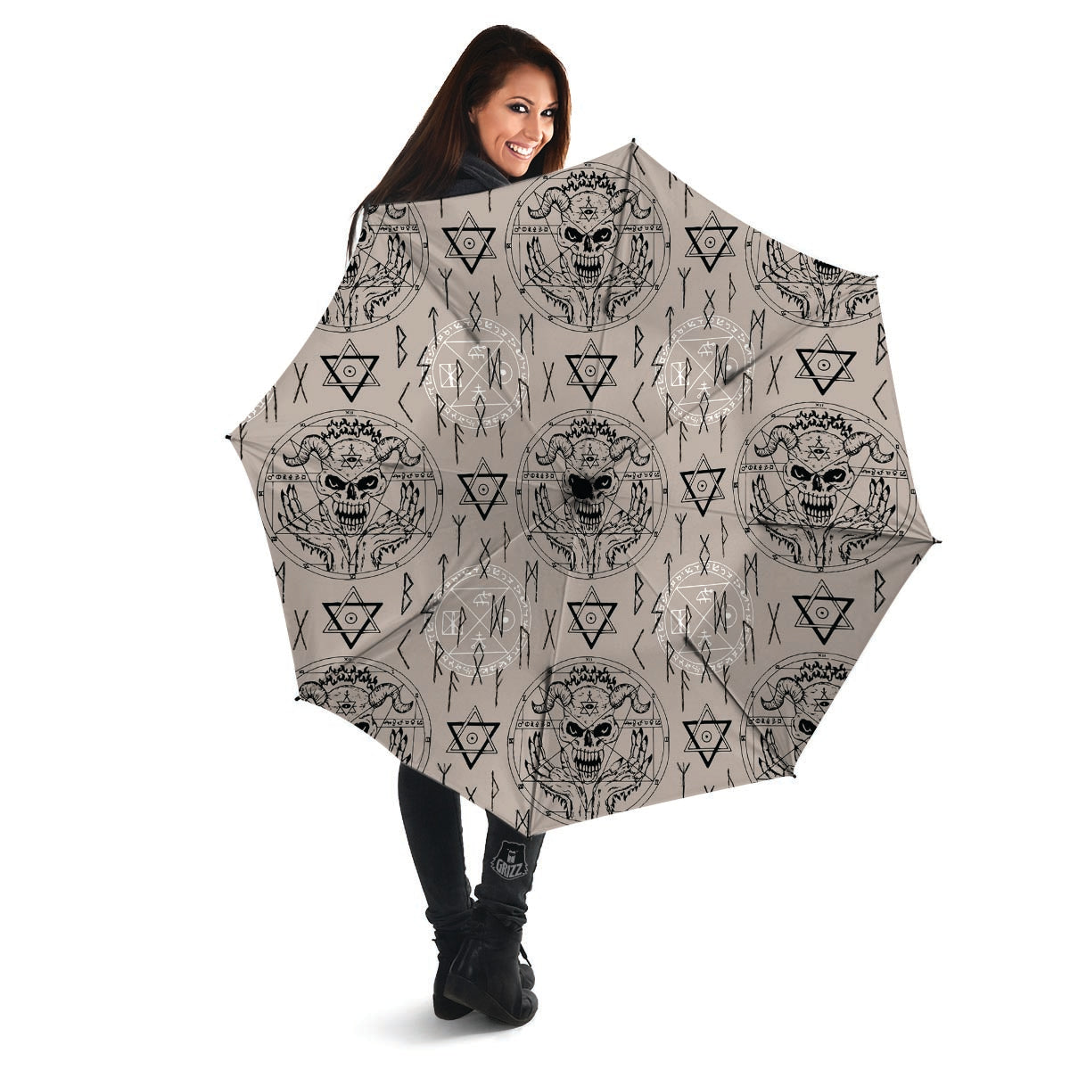 Satanic Devil Gothic Witch Umbrella-grizzshop