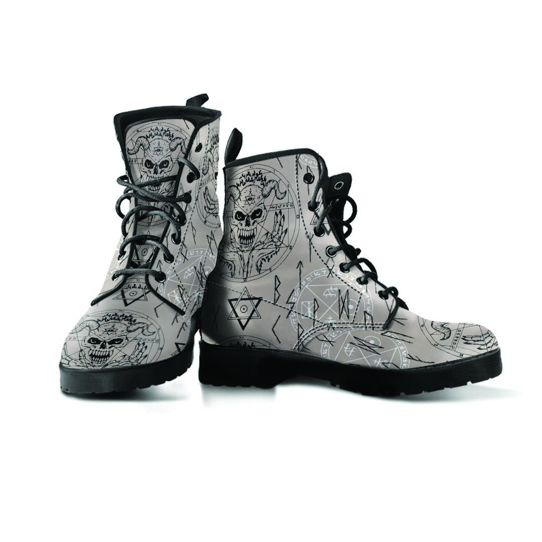 Satanic Devil Gothic Witch Women's Boots-grizzshop