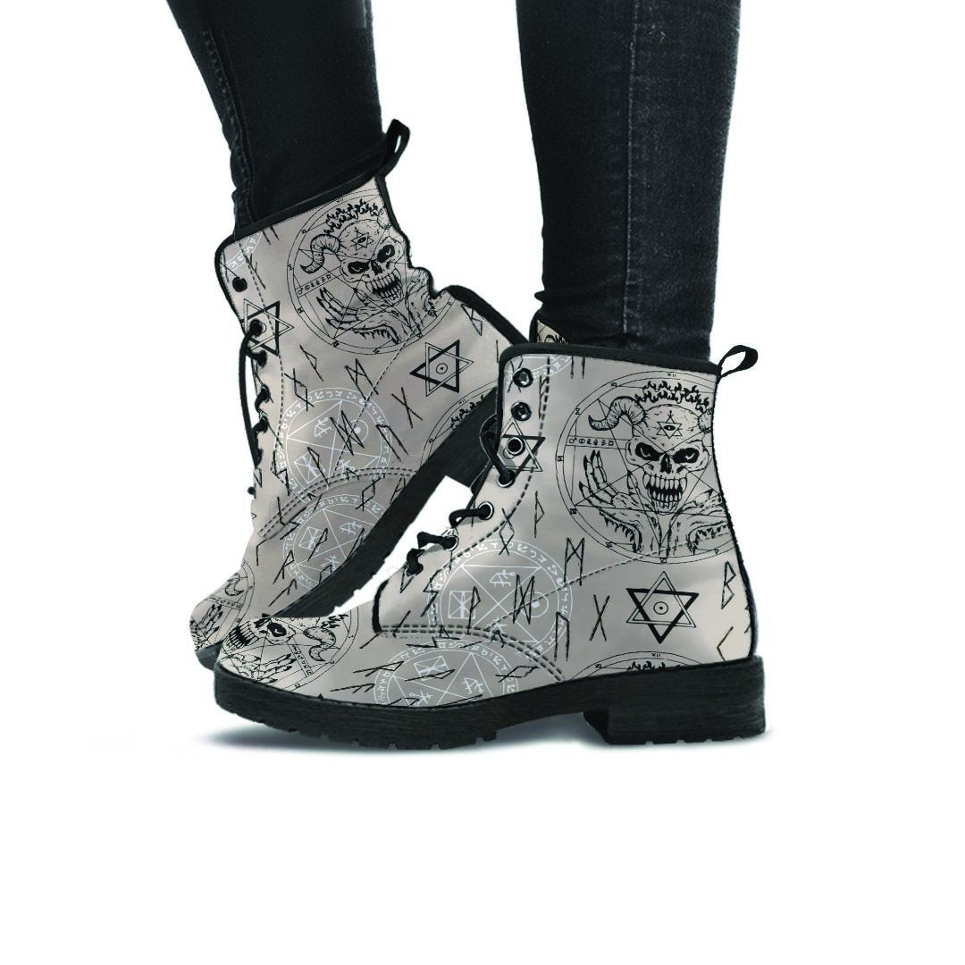 Satanic Devil Gothic Witch Women's Boots-grizzshop