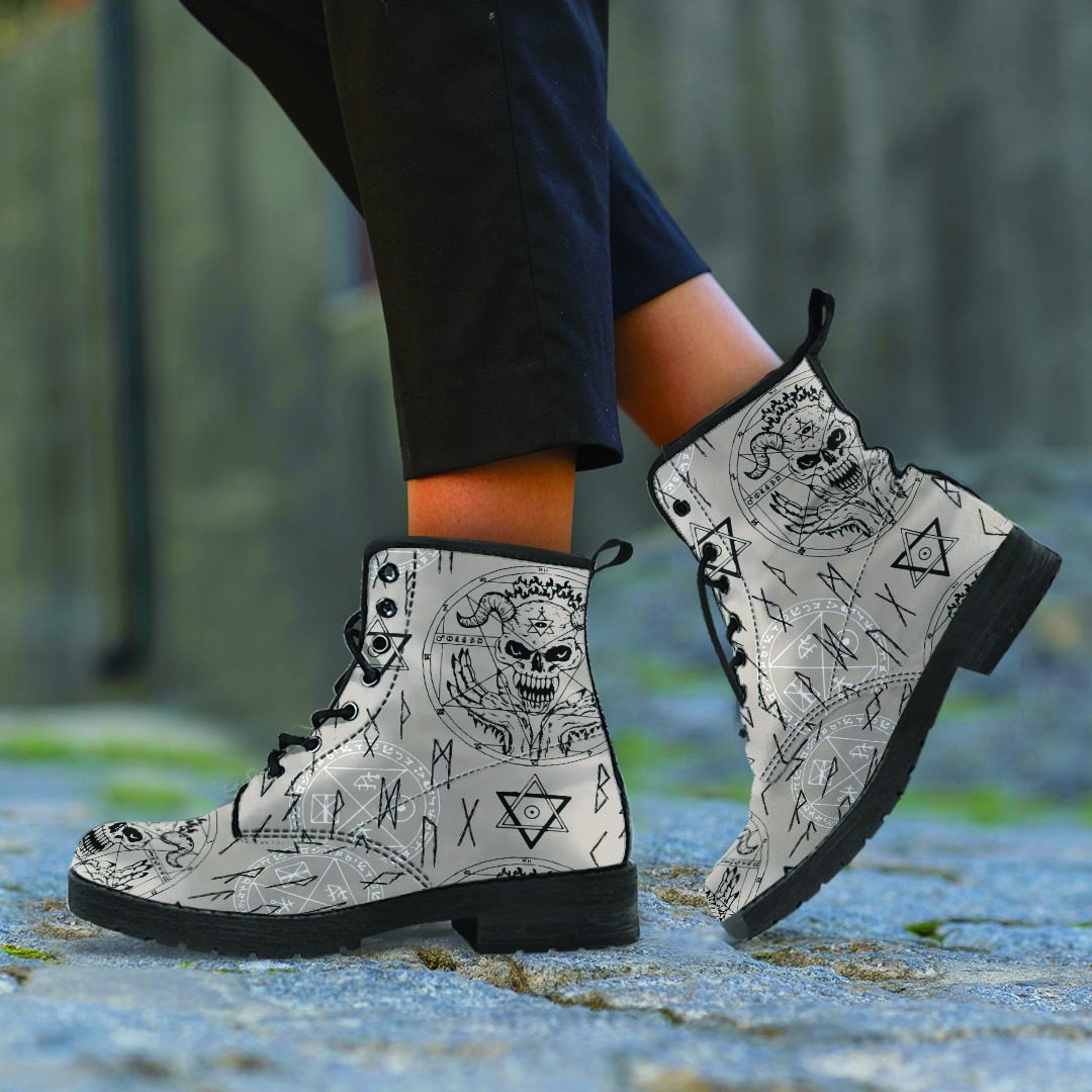 Satanic Devil Gothic Witch Women's Boots-grizzshop