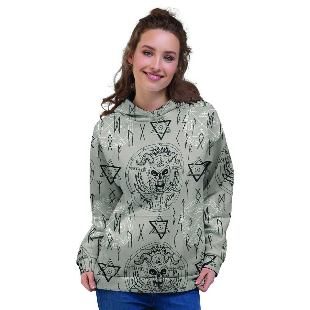 Satanic Devil Gothic Witch Women's Hoodie-grizzshop