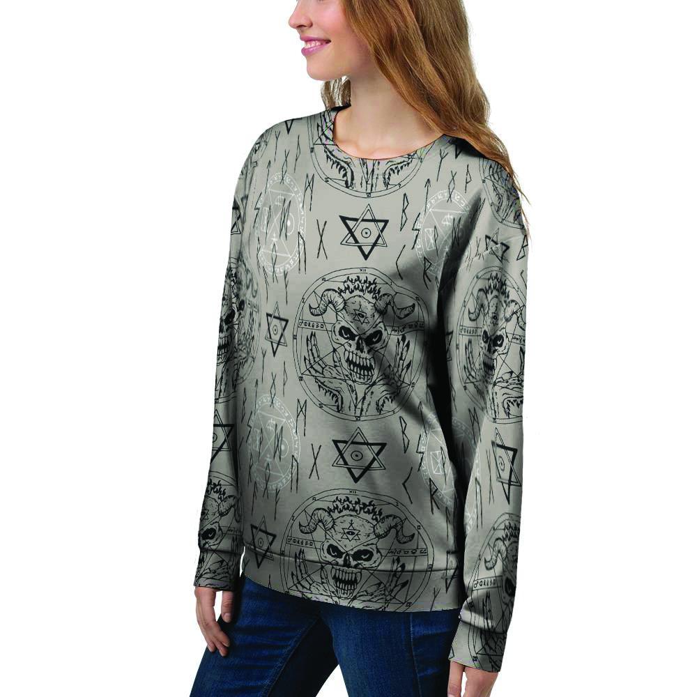 Satanic Devil Gothic Witch Women's Sweatshirt-grizzshop