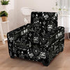 Satanic Gothic Witch Armchair Cover-grizzshop