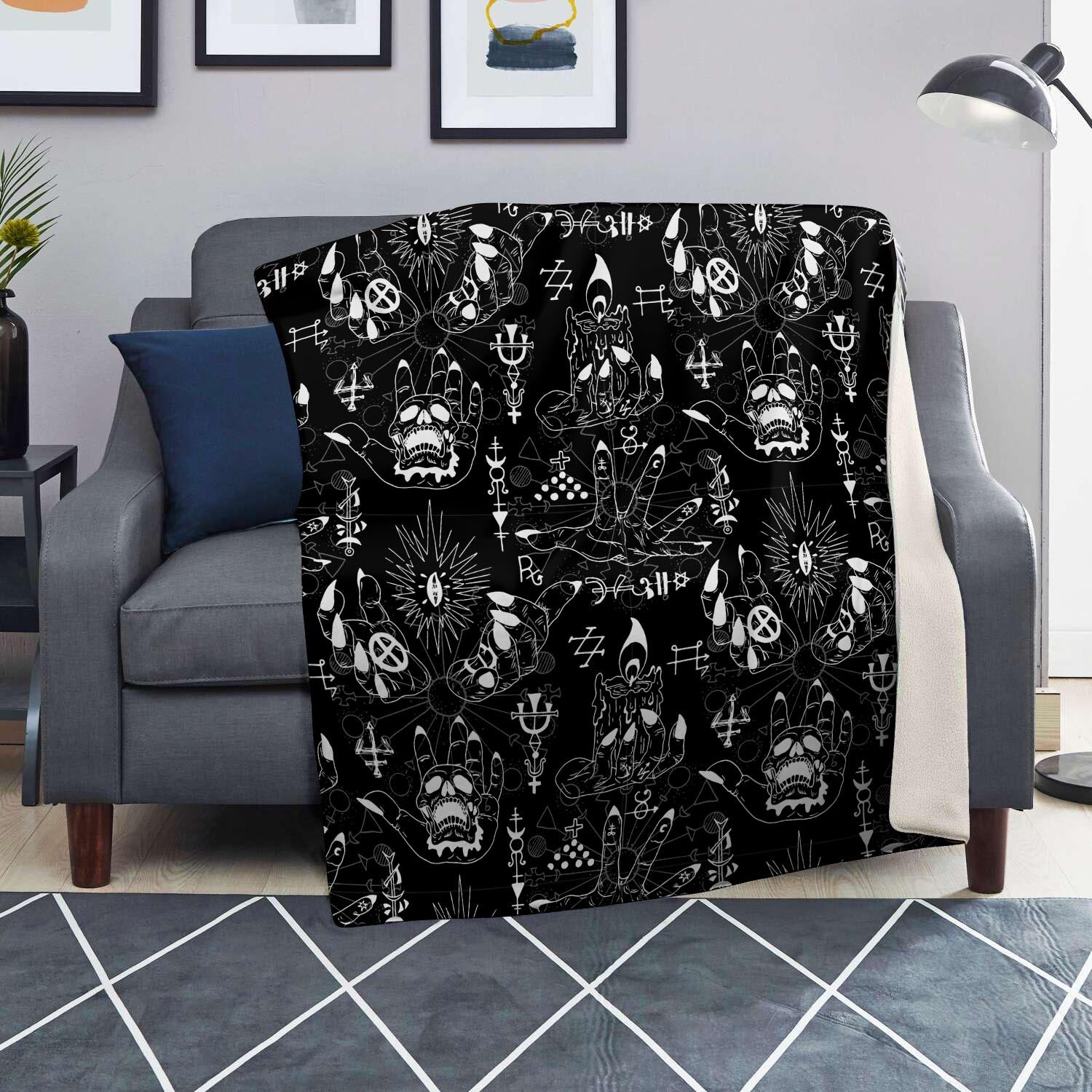 Satanic Gothic Witch Blanket-grizzshop