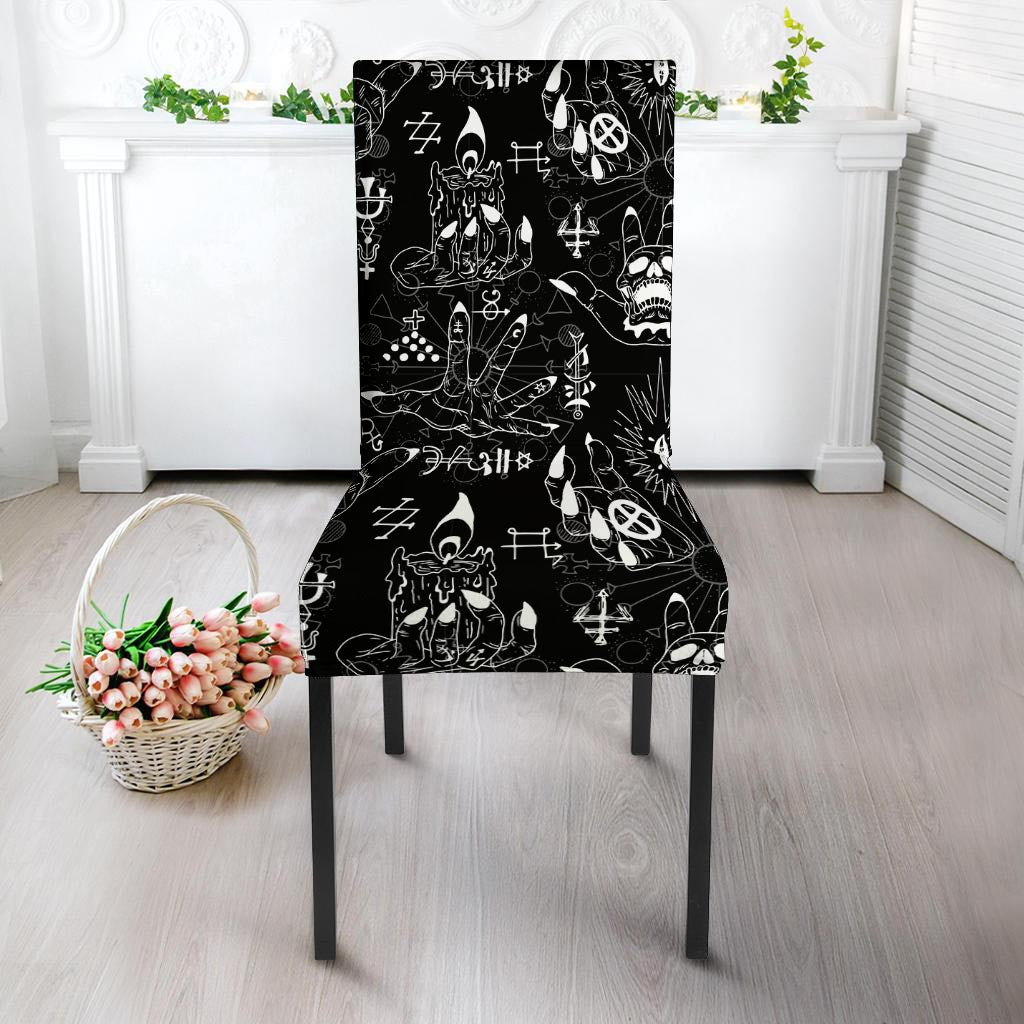 Satanic Gothic Witch Chair Cover-grizzshop