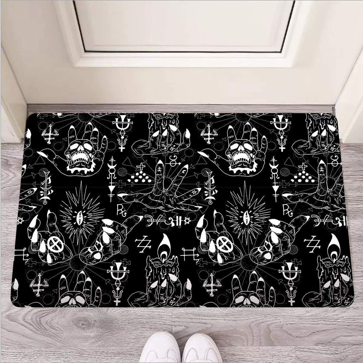 Satanic Gothic Witch Door Mat-grizzshop