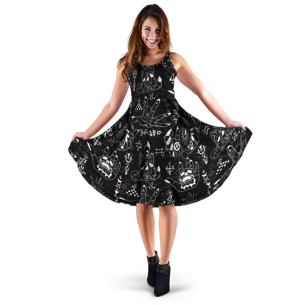 Satanic Gothic Witch Dress-grizzshop