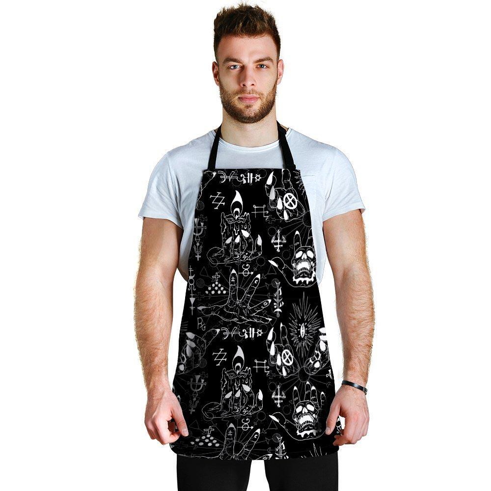 Satanic Gothic Witch Men's Apron-grizzshop