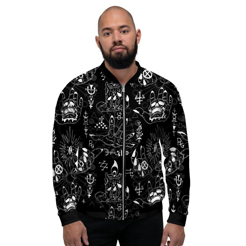 Satanic Gothic Witch Men's Bomber Jacket-grizzshop