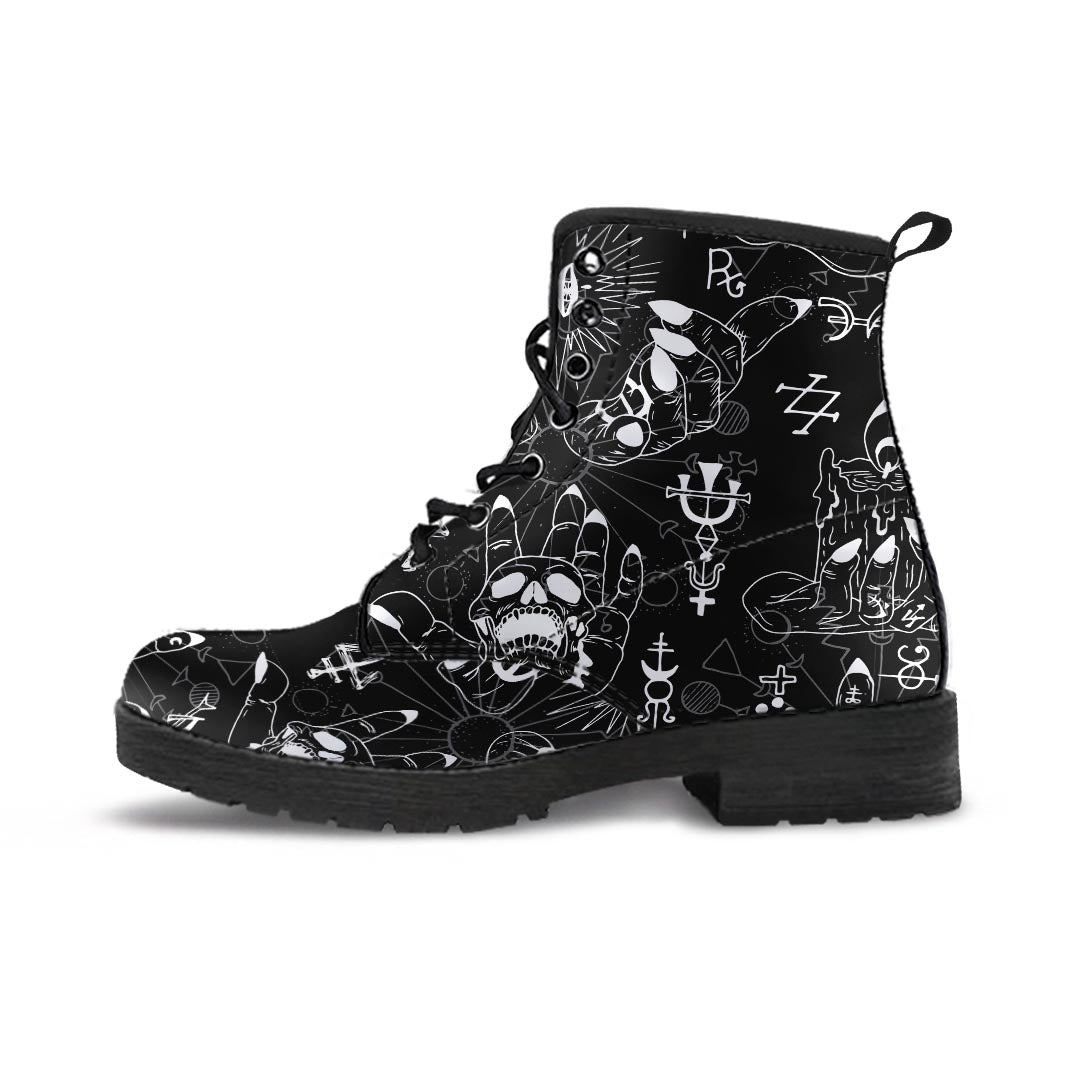 Satanic Gothic Witch Men's Boots-grizzshop