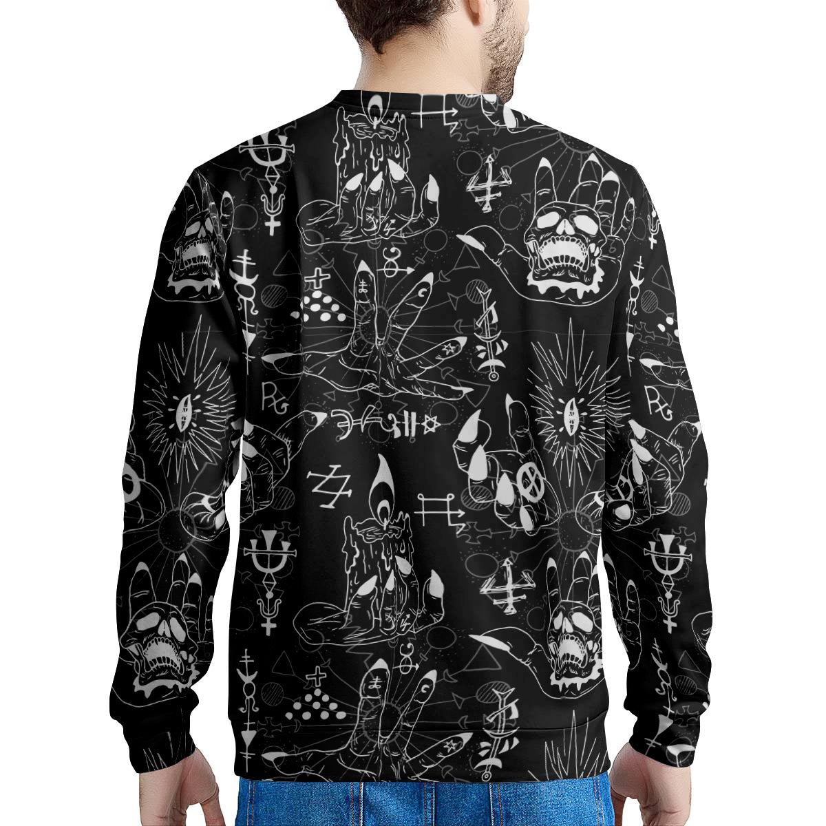 Satanic Gothic Witch Men's Sweatshirt-grizzshop