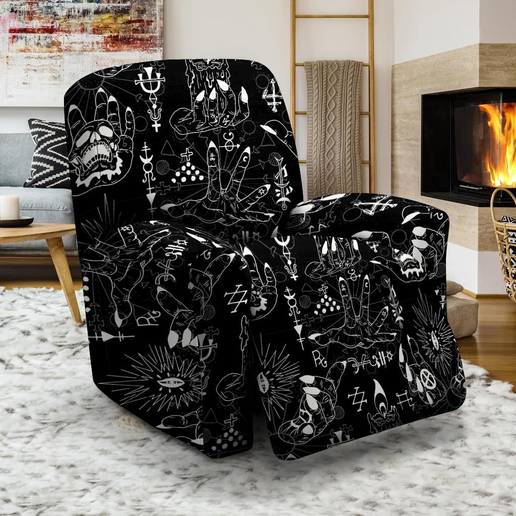 Satanic Gothic Witch Recliner Cover-grizzshop