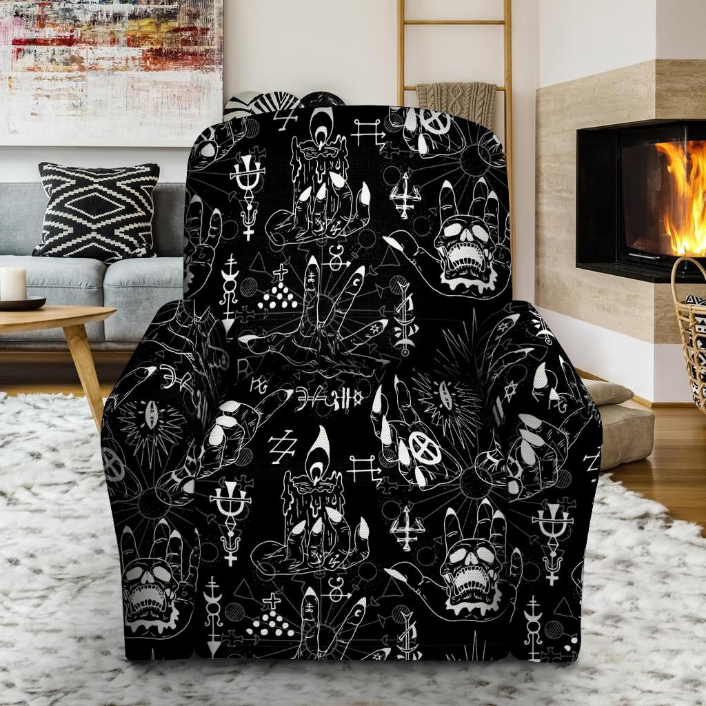 Satanic Gothic Witch Recliner Cover-grizzshop