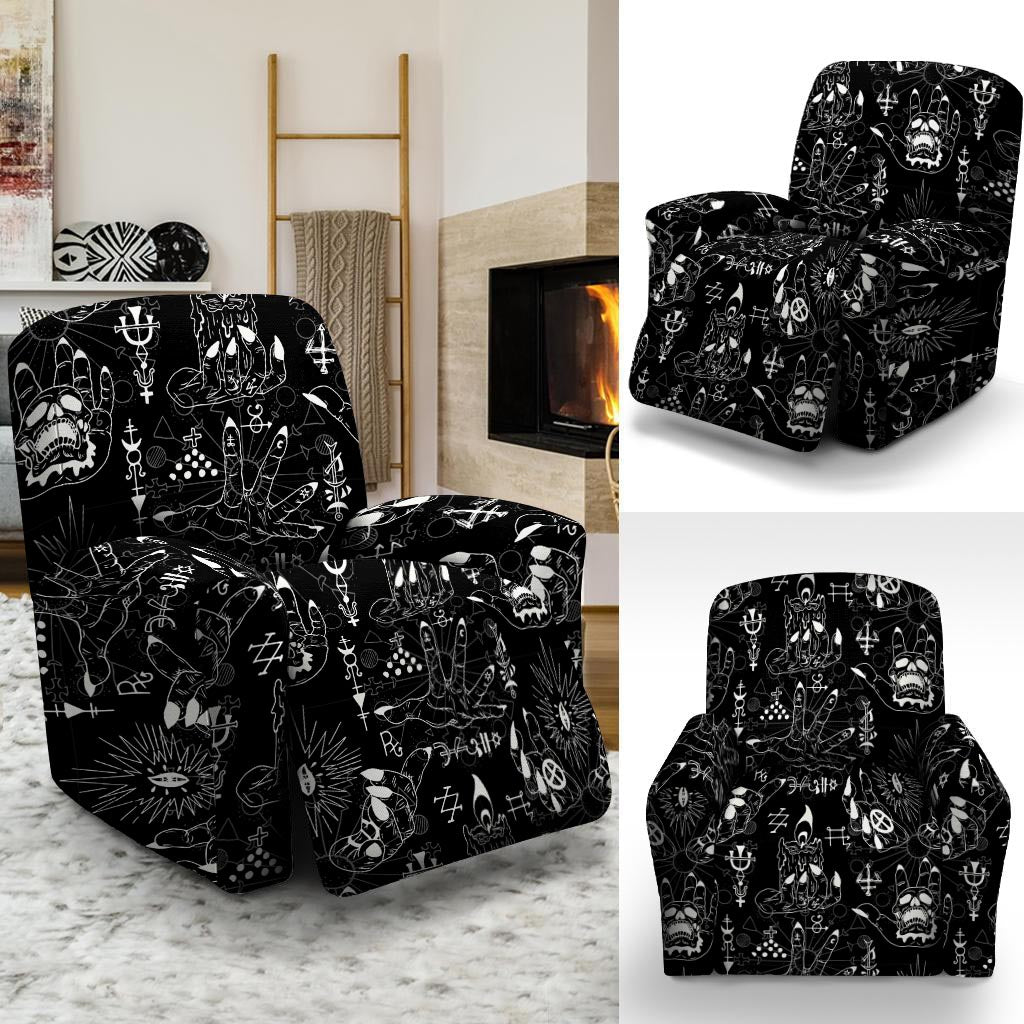 Satanic Gothic Witch Recliner Cover-grizzshop