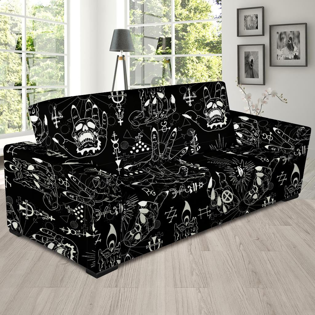 Satanic Gothic Witch Sofa Cover-grizzshop