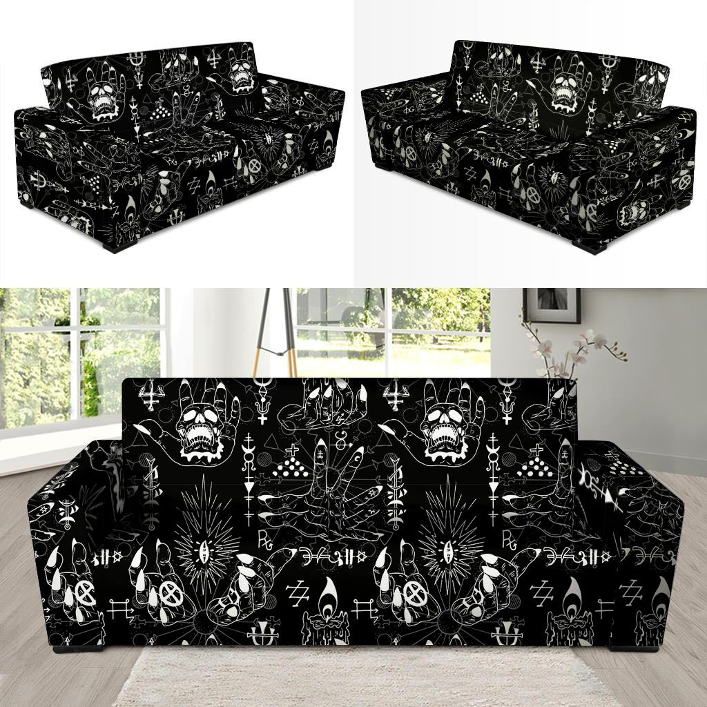 Satanic Gothic Witch Sofa Cover-grizzshop