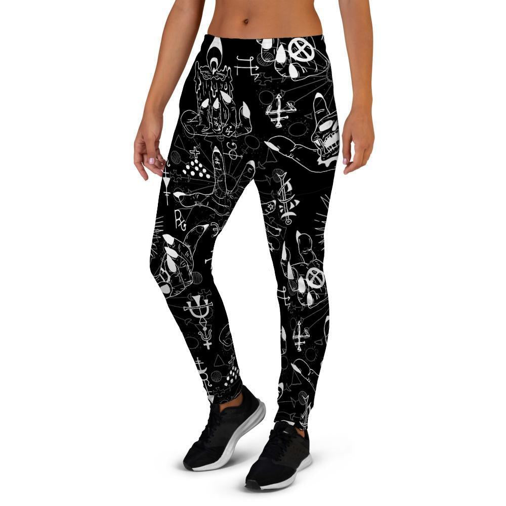 Satanic Gothic Witch Women's Joggers-grizzshop