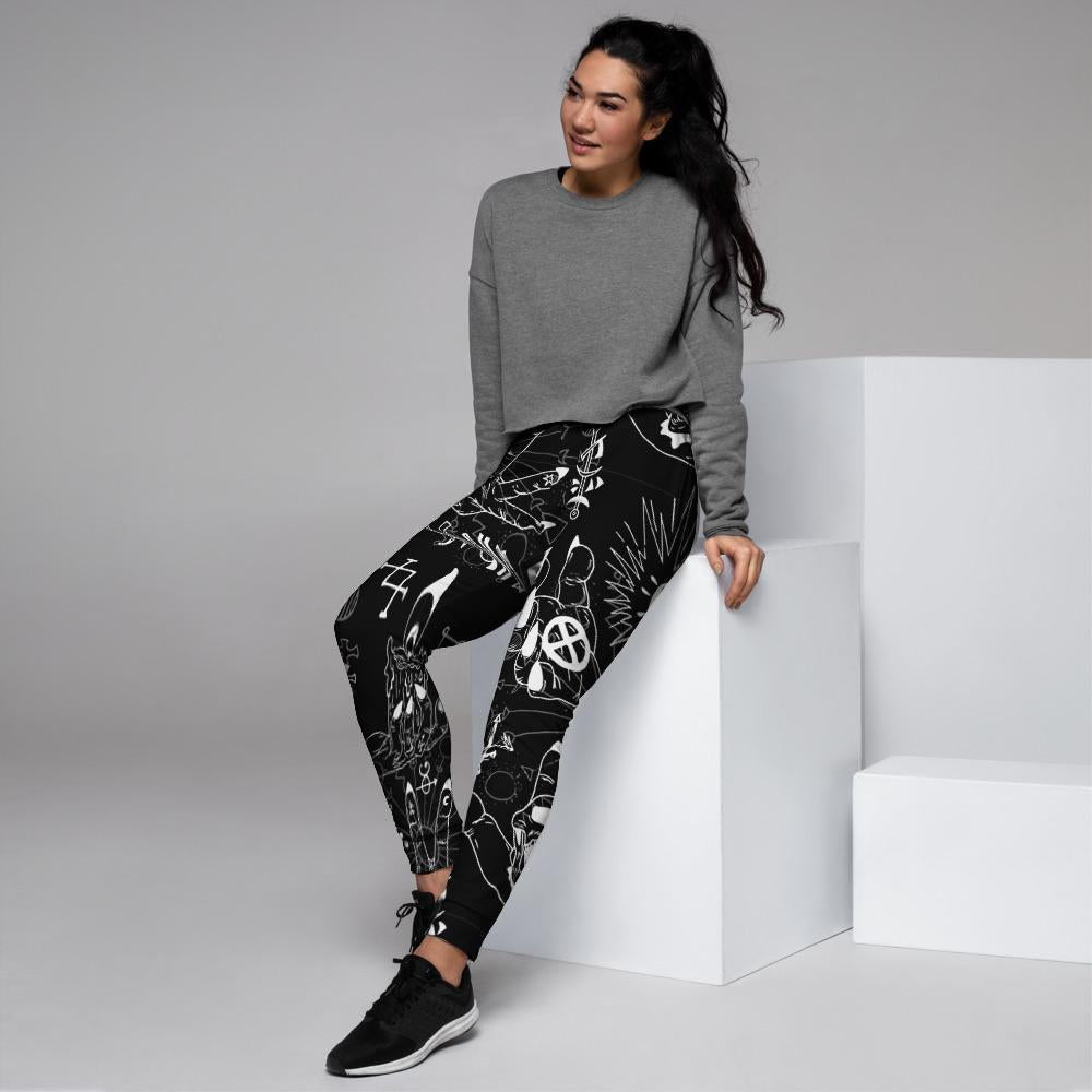 Satanic Gothic Witch Women's Joggers-grizzshop