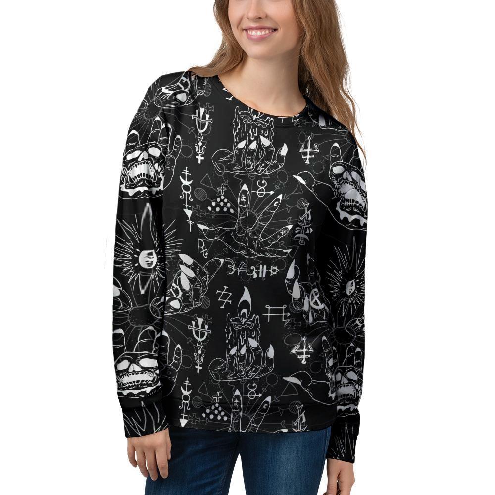 Satanic Gothic Witch Women's Sweatshirt-grizzshop