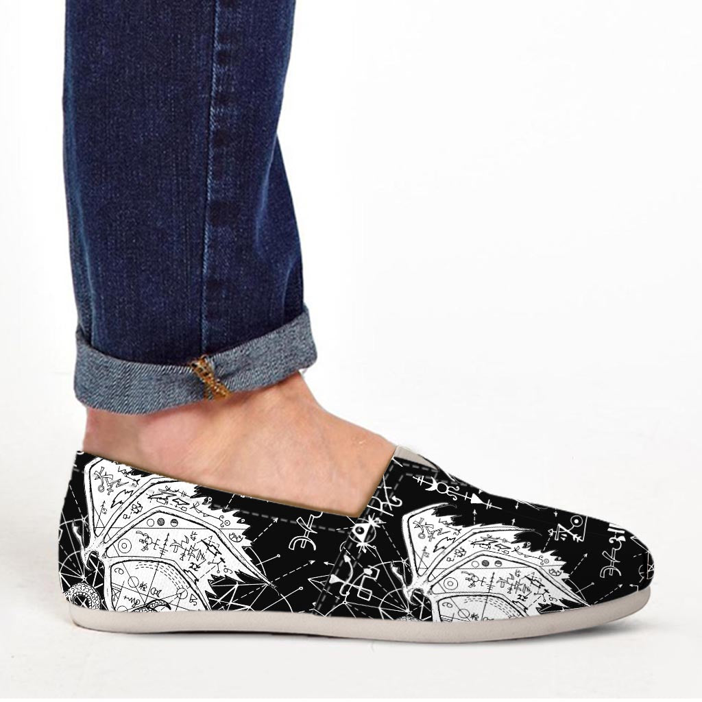 Satanic Demon Gothic Witch Canvas Shoes-grizzshop