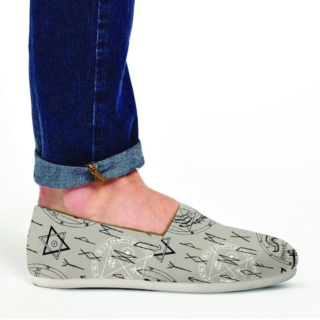Satanic Devil Gothic Witch Canvas Shoes-grizzshop