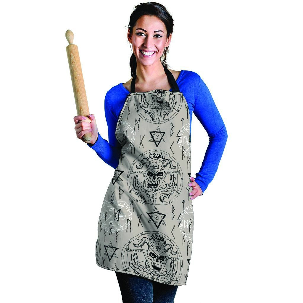 Satanic Devil Gothic Witch Women's Apron-grizzshop