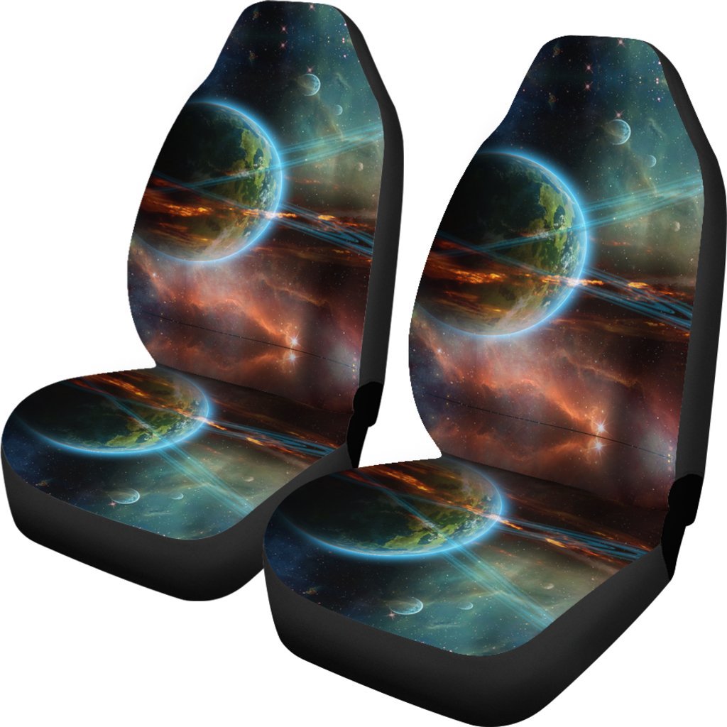 Satun Galaxy Space Print Universal Fit Car Seat Cover-grizzshop
