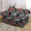 Saxophone Pattern Print Loveseat Cover-grizzshop