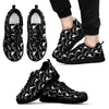 Saxophone Print Pattern Black Sneaker Shoes For Men Women-grizzshop