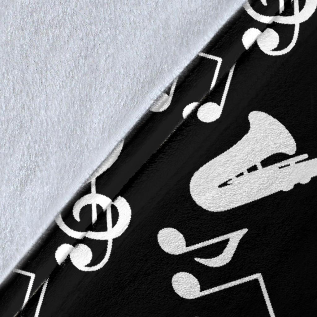 Saxophone Print Pattern Blanket-grizzshop