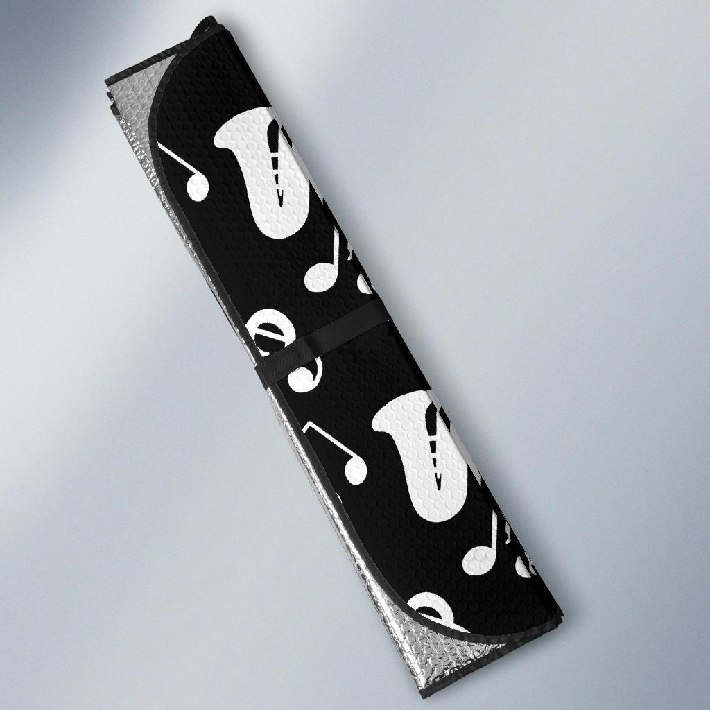 Saxophone Print Pattern Car Sun Shade-grizzshop