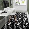 Saxophone Print Pattern Floor Mat-grizzshop