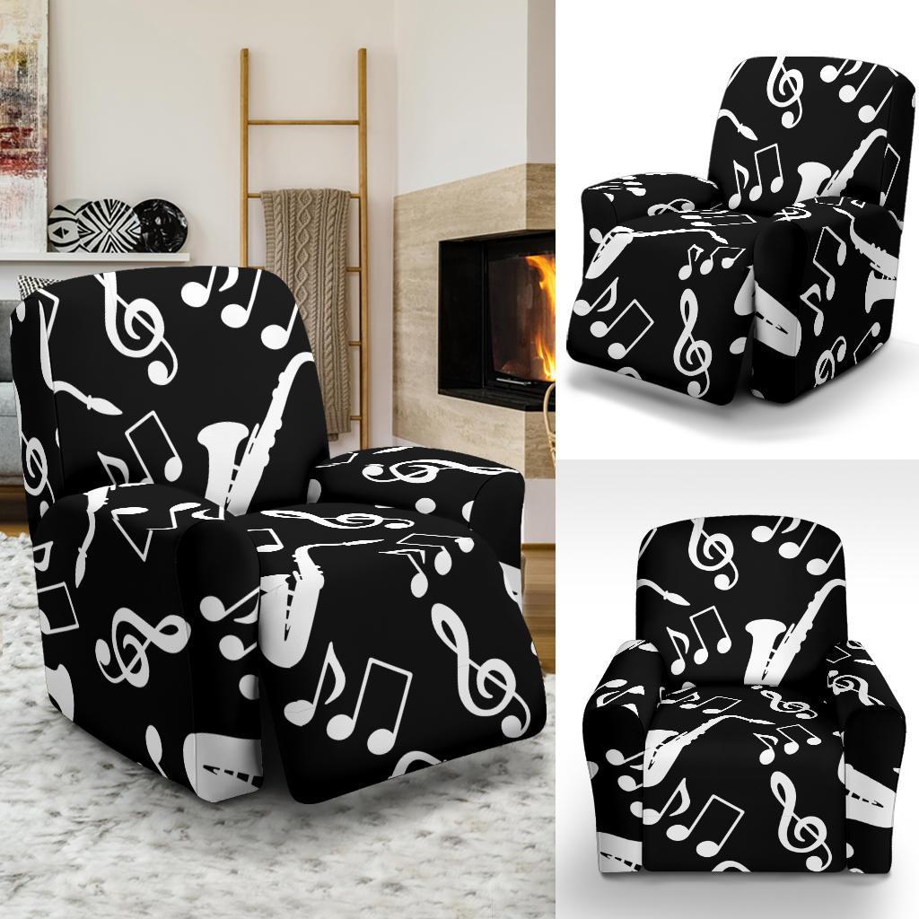 Saxophone Print Pattern Recliner Cover-grizzshop