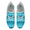 Scales Teal Mermaid Print Pattern White Athletic Shoes-grizzshop