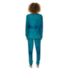 Scales Turquoise Snake Print Pattern Women's Pajamas-grizzshop