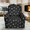 Scandinavian Viking Futhark Norse Runes Pattern Print Recliner Cover-grizzshop