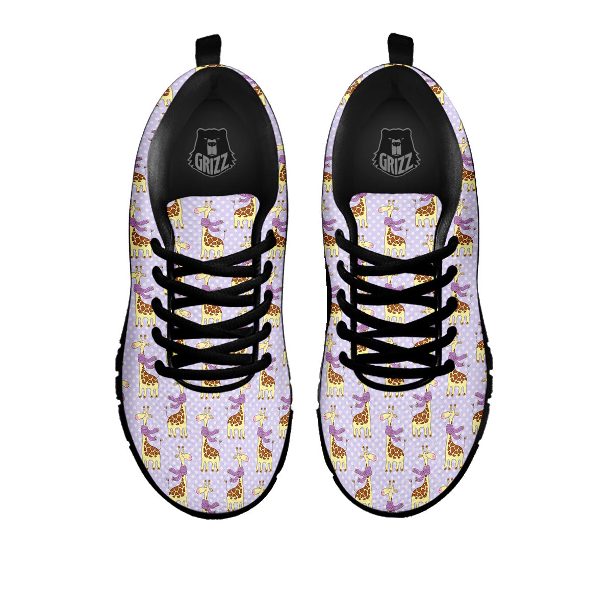 Scarf With Giraffe Print Pattern Black Sneaker-grizzshop