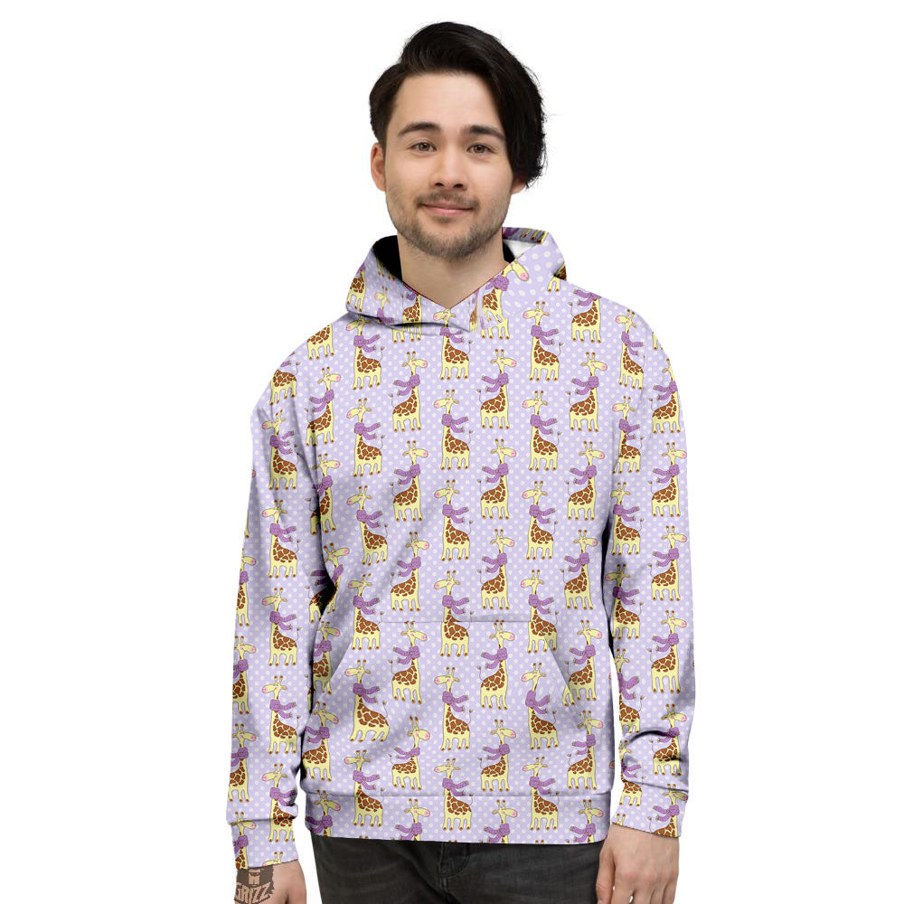 Scarf With Giraffe Print Pattern Men's Hoodie-grizzshop