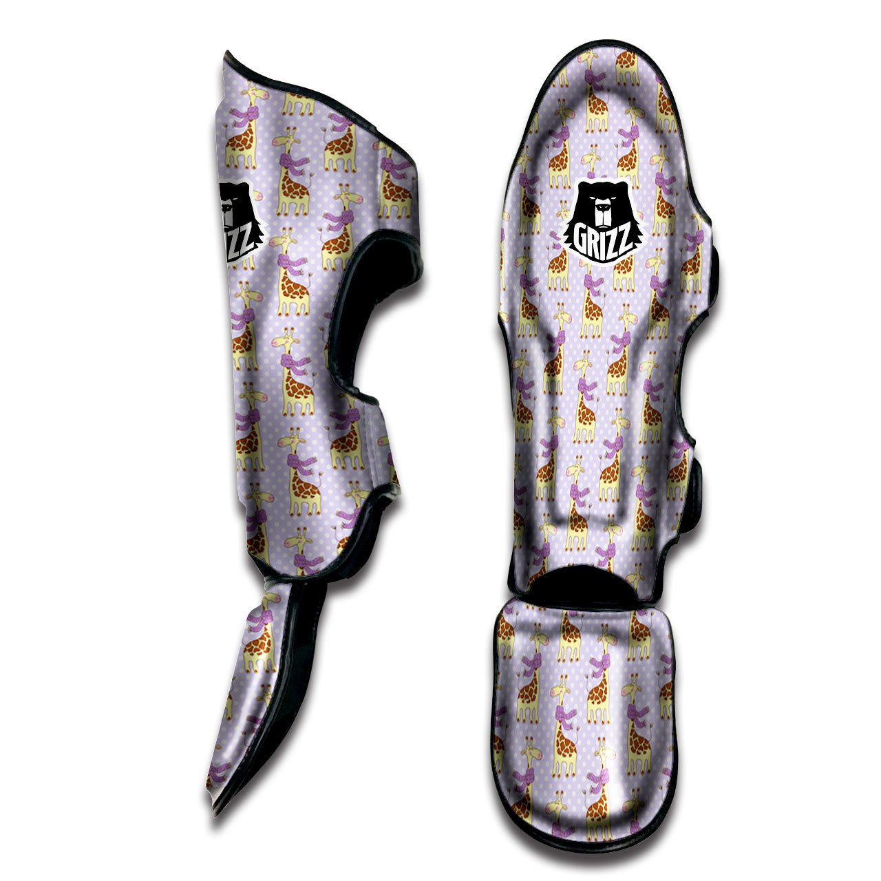 Scarf With Giraffe Print Pattern Muay Thai Shin Guards-grizzshop