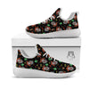 Scary Clown Halloween Print Pattern White Athletic Shoes-grizzshop