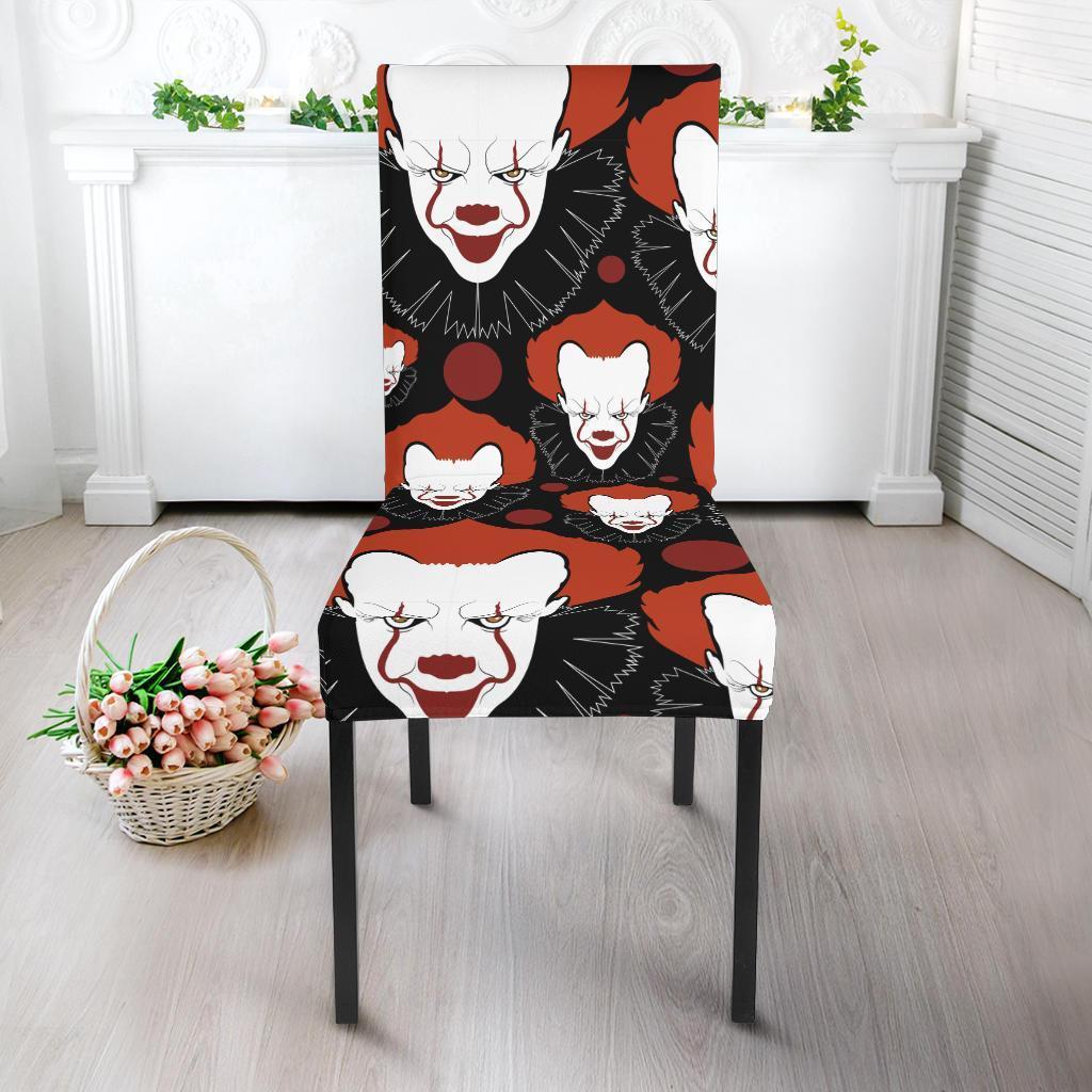 Scary Clown Pattern Print Chair Cover-grizzshop