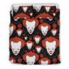 Scary Clown Pattern Print Duvet Cover Bedding Set-grizzshop