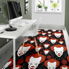 Scary Clown Pattern Print Floor Mat-grizzshop