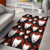 Scary Clown Pattern Print Floor Mat-grizzshop