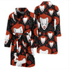 Scary Clown Pattern Print Men Long Robe-grizzshop