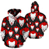 Scary Clown Pattern Print Men Women Pullover Hoodie-grizzshop